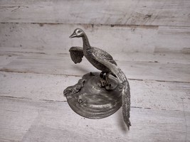 Vintage Hamilton Mint Pewter Figurine Sculpture Mallard Duck Goose on Pond 1975 - £9.89 GBP