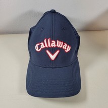 Callaway Hat Small to Medium Navy Blue White Red Fitted Cap Golf - £12.75 GBP
