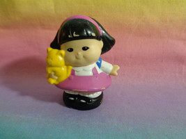 2001 Little People Fisher Price Asian Girl Sonya with Cat Figure - as is scraped - £1.42 GBP