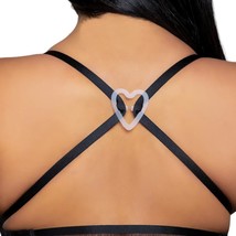 Heart Shaped Bra Strap Converting Clips Racerback Black Clear Nude 3 Pac... - $9.89