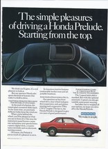 1980 Honda Prelude Print Ad Automobile car 8.5&quot; x 11&quot; - £15.03 GBP