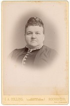 Antique Circa 1880s Cabinet Card Collins Lovely Full Figured Woman Rochester, NH - £7.42 GBP
