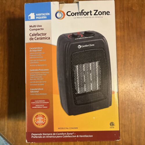Comfort Zone CZ422WM Ceramic Heater - Black - £15.61 GBP