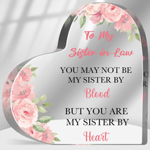 Gifts for Sister in Law, Acrylic Heart Keepsake, Sister in Law Wedding G... - £9.91 GBP