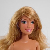 Fashion Fever Barbie Blonde Hair With Bangs Glitter Makeup 2000s - £22.09 GBP