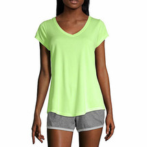 Xersion Women&#39;s Short Sleeve Performance Tee Shirt SMALL Shocking Lime NEW - £8.44 GBP