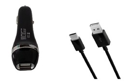 Car Charger Usb Adapter+Usb Cord For Verizon Motorola Moto Z Force Droid Xt1650M - £20.77 GBP