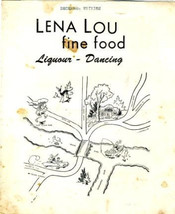 Lena Lou Menu Grand Rapids Michigan 1940&#39;s King Coffee Menu Sheet - £17.17 GBP