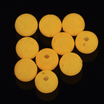 50 Glow In The Dark Acrylic Beads 8mm Orange Beads Jewelry Making Supplies Set - $6.04