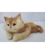 Vtg  Kitten Kitty Cat Genuine Rabbit Fur  &amp; Goat Hair Figurine - £27.73 GBP