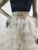 Black Ruffle Tulle Midi Skirt Women Custom Plus Size Holiday Tulle Skirt image 8
