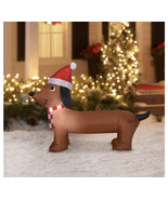Holiday Time 4ft LED Dachshund Airblown Inflatable Yard Decor Indoor Out... - £29.04 GBP