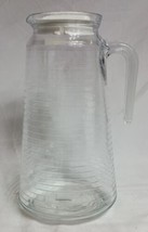 Pasabahce 1.5 Liter Clear Glass Tall Pitcher With Handle And White Lid - £19.72 GBP