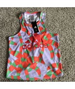 Adidas X Farm Rio Tank Purple Orange And Green Palm Trees Size Small Spl... - £28.50 GBP