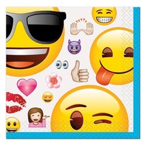 Emoji Beverage Dessert Napkins by Unique Birthday Party Supplies 16 Coun... - $60.87 MXN