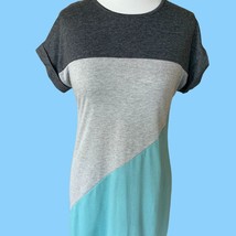 Shein Ladies Color Block Ss Mini Tshirt Dress Or Long Tee Euc S - $23.08