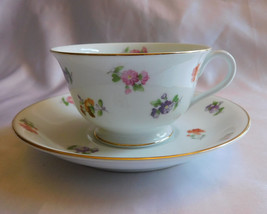 Noritake White Floral Teacup and Saucer # 21676 - £7.87 GBP
