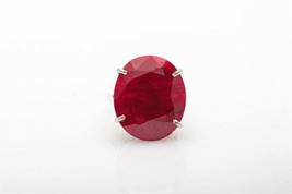 Natural Certified 5Ct Ruby 14K White Gold Plated Sterling Silver Ring for woman - £43.20 GBP+