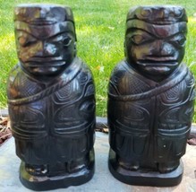 Amos Wallace Totem Lot Tlingit Standing Man Griffins Alaska Carved Sculpture 60s - £107.91 GBP