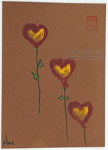 Love Blossoms 1998 C Peterson * Orig Oil Painting Unique Blank Valentine CARD - £42.35 GBP