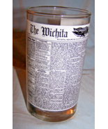 3 Front Page Drinking Glasses-Wichita City Eagle,  Weekly Beacon, Cincin... - $466.46 MXN