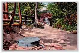 Wishing Well Starved Rock State Park Illinois IL UNP Linen Postcard Z2 - £3.07 GBP