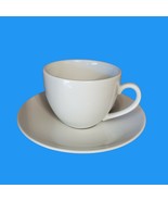 Williams Sonoma Coffee Cup & Saucer Solid White BRASSERIE FREE SHIPPING Japan - $24.95