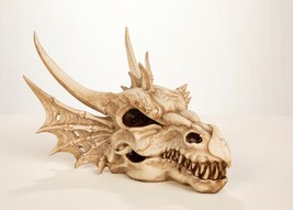 Dragon Skull LARGE 20&quot; Statue Figurine &#39;Bone&#39; Finish Fantasy Superb Deta... - £69.92 GBP