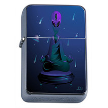 Zen Alien Em3 Flip Top Oil Lighter Wind Resistant With Case - $14.80