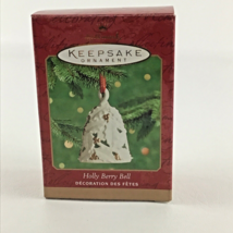 Hallmark Keepsake Christmas Tree Ornament Holly Berry Bell Porcelain New 2000 - $16.78