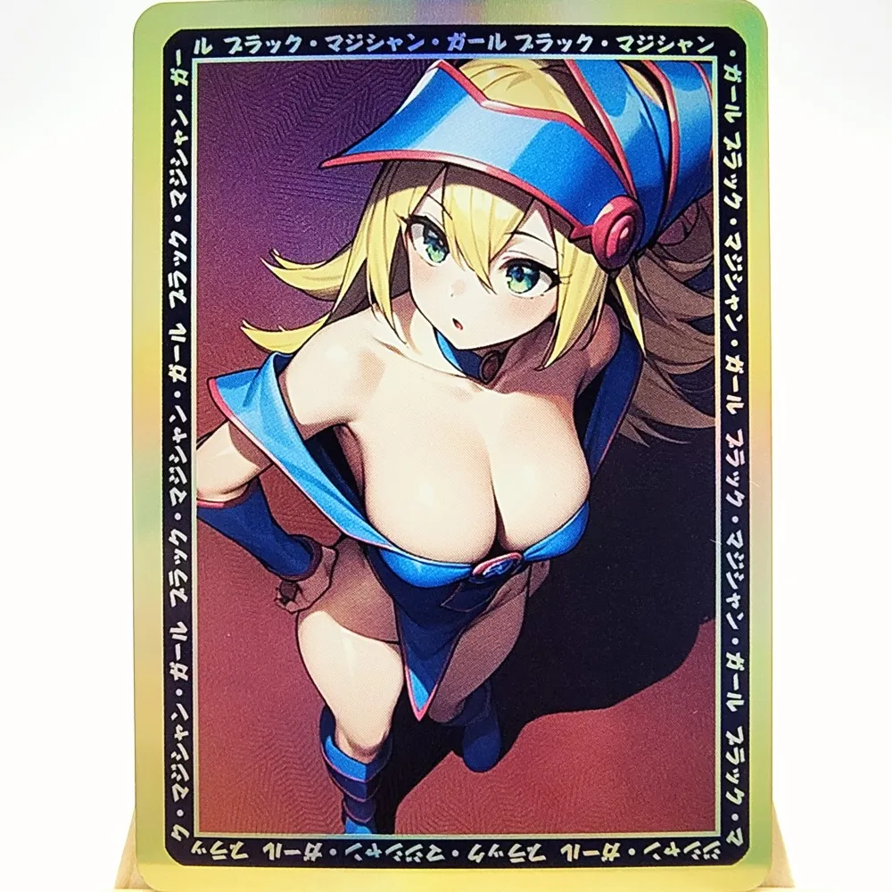 5Pcs/set Yu Gi Oh Flash Cards Diy Black Magician Girl Double sided Small Set - £13.79 GBP