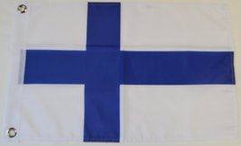 Finland 12&quot; X 18&quot; Polyester Flag with Grommets #93 - £3.10 GBP