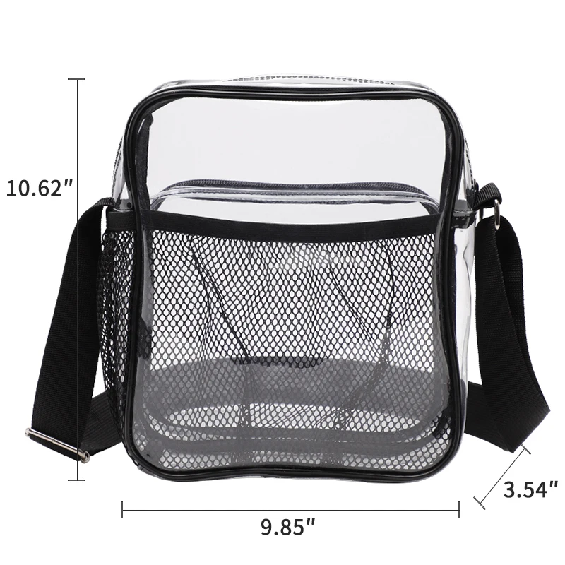 TINYAT Clear Women&#39;s Shoulder Bag Waterproof PVC Transparent Men Sling B... - $45.52