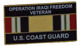Us Coast Guard Operation Iraqi Freedom Veteran W/RIBBON Pin Or Hat Pin - Veteran - £4.42 GBP