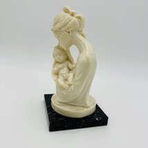 A. Santini Mother &amp; Child Alabaster Sculpture Classic Figurine 7.5” Italy Vtg - £110.29 GBP