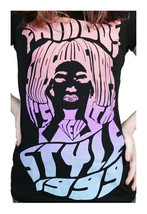 Famous Stars &amp; Straps Womens Juniors Black Pink Maria Callas T-Shirt NWT - £16.43 GBP