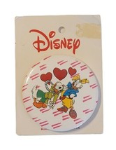 Vintage Disney Donald &amp; Daisy Duck &quot;Love Struck&quot; Button Pin 1986 NOS on ... - $22.99