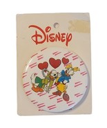 Vintage Disney Donald &amp; Daisy Duck &quot;Love Struck&quot; Button Pin 1986 NOS on ... - £17.18 GBP