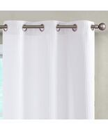 jinchan White Waffle Weave Curtains 2 Panels 90&quot; Grommet Living Room - €26,75 EUR