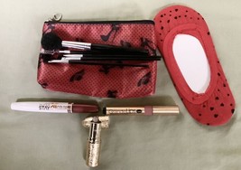 Makeup Beauty Lot Bag, Brushes, Lipstick, Grande Lips Super Stay Mauves Rustic - £13.30 GBP