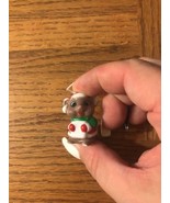 Christmas Minature Ceramic Mouse Decoration-Very Rare VINTAGE-SHIPS N 24... - $25.15