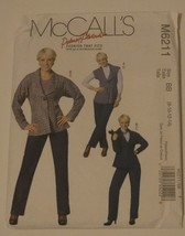 McCalls Sewing Pattern # M6211 Misses Lined Vest and Jacket Belt & Pants Uncut - $4.99