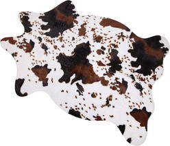 43.3&quot; L X 29.5&quot; W (3.6Ft. X 2.4Ft.) Macevia Faux Cowhide Rug Cute Cow, Slip - £28.45 GBP