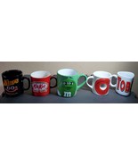 Lot Of 5 Coffee Mugs M&amp;M&#39;S, Kit Kat, Life Savers, Mars, and Toblerone Ca... - £15.92 GBP