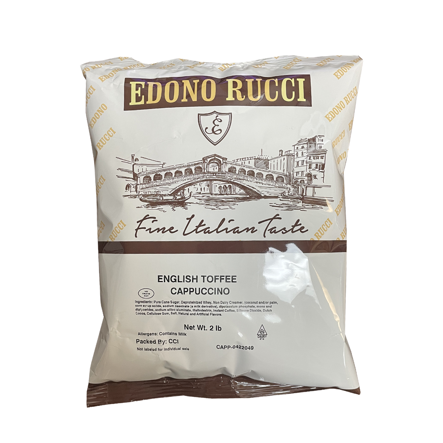 Edono Rucci Powdered Cappuccino Mix, English Toffee, 2 lb bag - $19.99