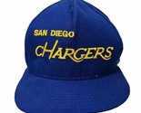 San Diego Chargers Hat Script Snapback Cap NFL USA Made Vtg AJD - $98.95