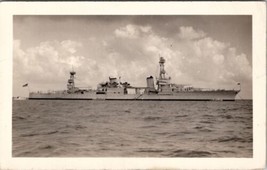 RPPC USS Northampton Heavy Class Cruiser WWII Ship Postcard D25 - £7.86 GBP