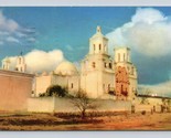 Missione San Xavier Del Bac Tucson Arizona Az Kodachrome Cromo Cartolina P5 - $5.08
