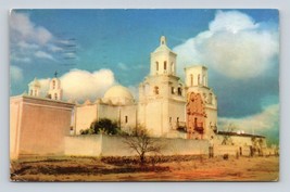 Missione San Xavier Del Bac Tucson Arizona Az Kodachrome Cromo Cartolina P5 - £4.08 GBP
