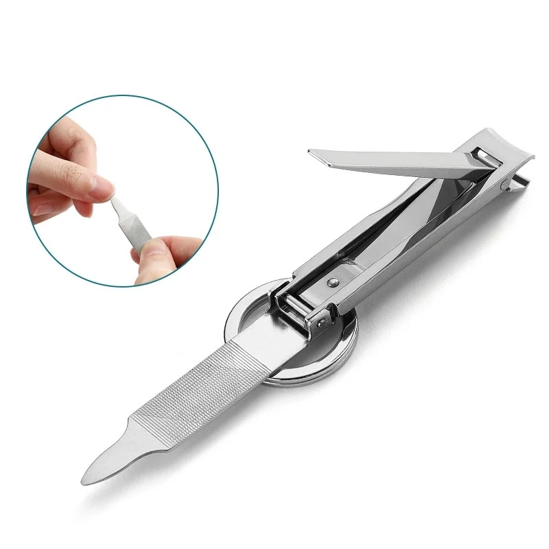 Rs stainless steel nail cutter clippers manicure pedicure finger toe scissors key rings thumb200